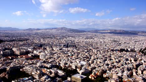 La-ciudad-de-Atenas,-Grecia,-time-lapse-panorama