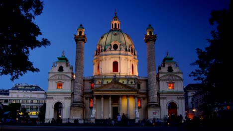 (Timelapse-View)-Karlskirche-Church