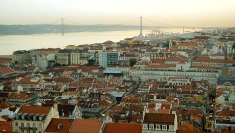 Panorama-of-Lisbon,-Portugal