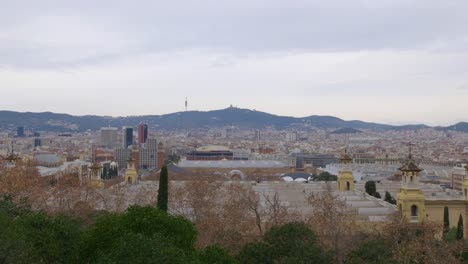 barcelona-royal-palace-Stadt-Panoramaaufnahme-4-k-Spanien