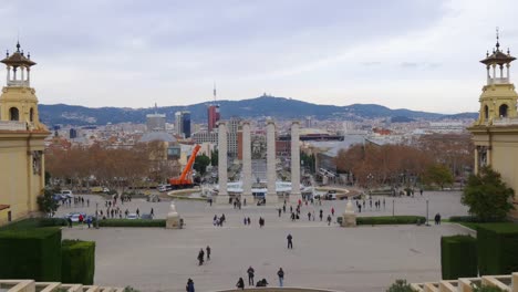 barcelona-royal-palace-plaza-espaniya-Panoramablick-4-k-Spanien