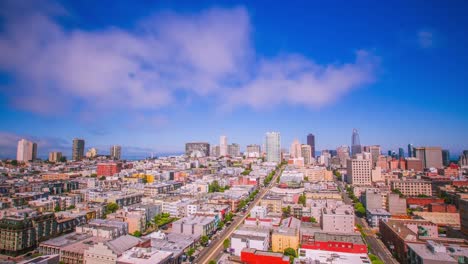 Tiempo-transcurrido---vista-panorámica-del-centro-de-la-ciudad-de-San-Francisco---4K