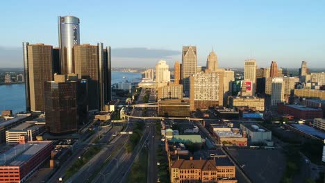 Blick-auf-Skyline-von-Detroit