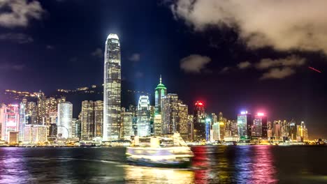 Time-lapse-of-HongKong-Skyline-and-victoria-habour-at-night