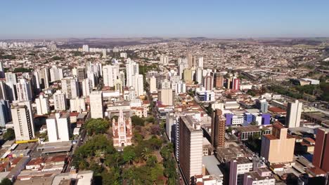 Aerial-View-of-Ribeirao-Preto-city,-Sao-Paulo,-Brazil