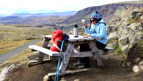 Touristen-in-der-Picknick-Bereich