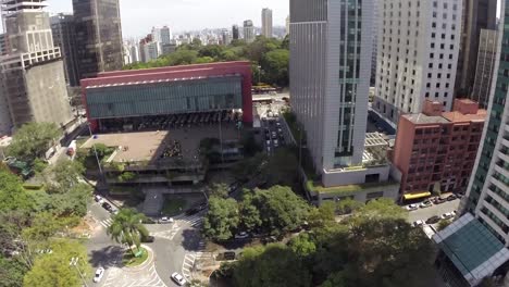 Vista-aérea-de-San-Pablo,-Brasil,-en-el-centro-de-la-ciudad