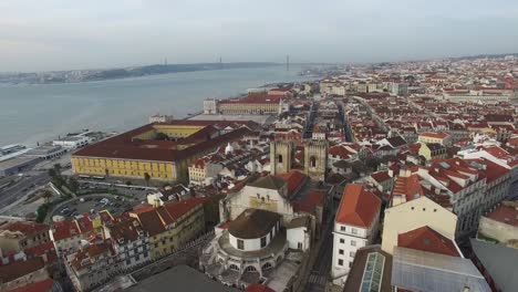 Aerial-View-of-Lisbon,-Portugal