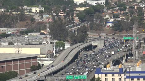 Aerial-view-of-a-Los-Angeles-Freeway