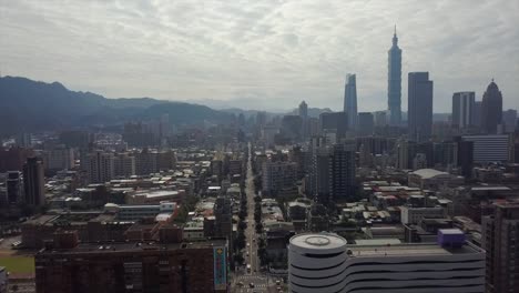 Taiwan-taipei-paisaje-urbano-día-tiempo-tráfico-céntrico-calle-aérea-panorama-4k