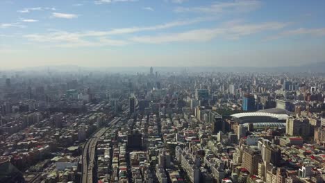 taiwan-taipei-cityscape-sunny-day-traffic-road-aerial-panorama-4k