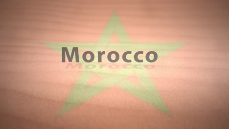 Nombre-del-país-africano-movimiento-gráficos-en-serie-arena---Marruecos