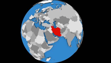 Iran-on-political-globe