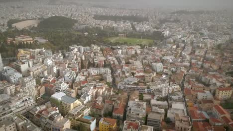 Aerial-view-of-buildings-and-famous-structures-in-the-Athens-city.