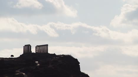 Greek-temple-of-Poseidon,-Cape-Sounio