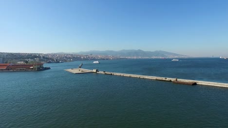 ferry-services-in-izmir,-sea-views