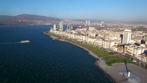 ferry-services-in-izmir,-sea-views