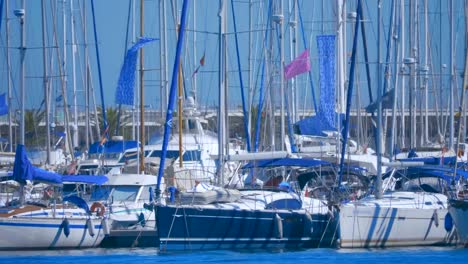 A-large-number-of-yachts-moored-in-the-seaport-of-Valencia