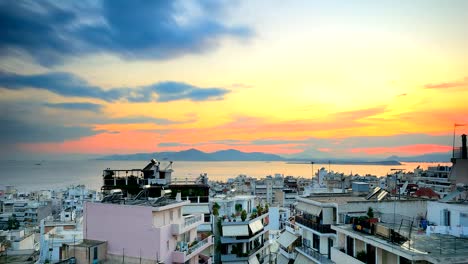 Time-Lapse-of-Sunset-in-Piraeus