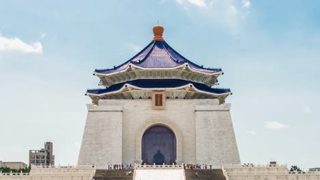 Time-lapse-de-Chiang-Kai-shek-Memorial-Hall,-Taiwán