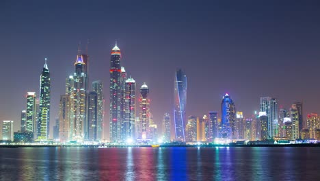 Nacht-Panorama-Zeitraffer-dubai