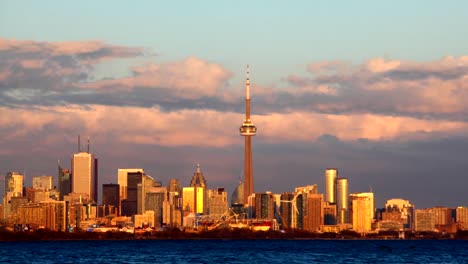 Dämmerung-Timelapse-der-Toronto-Stadt-Zentrum