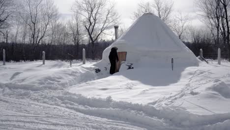 Yurta-invierno-en-ontario-vídeo-4-k