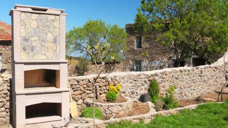 Traditional-stone-houses-old-Turkish-villages-around-Assos,-Canakkale,-Turkey