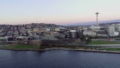 Myrtle-Edwards-Park-Seattle-Center-Aerial-Cityscape