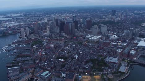 Aerial-view-of-Boston,-Massachusetts