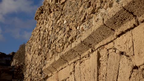 Slow-Downward-Pan-of-Giant-Roman-Aqueduct