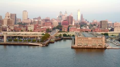 Paisaje-de-ciudad-de-Filadelfia-en-la-mañana