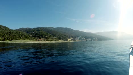 Russian-St.-Pantaleon-Orthodox-monastery-at-Mount-Athos,-Agion-Oros-(Holy-Mountain),-Chalkidiki,-Greece