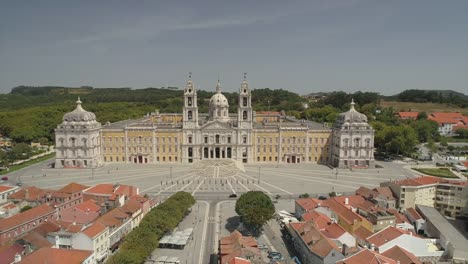 Portugal-día-soleado-Lisboa-ciudad-famosa-Basílica-estrellas-Plaza-aérea-panorama-4k
