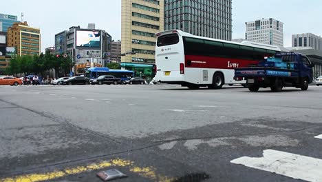 Seoul-Südkorea-verkehrsarmen-Schuss