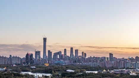 lapso-de-tiempo-del-atardecer-de-cbd-Beijing