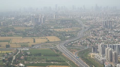 Top-Luftbild-von-fortschrittlicher-Stadt.-Tel-Aviv.-16.04.2018