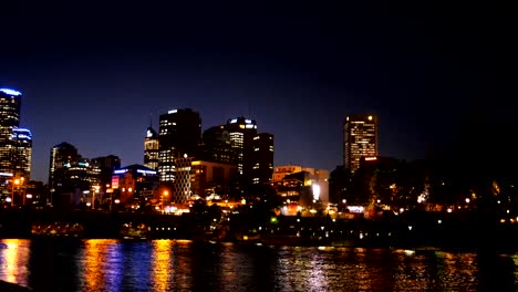 Melbourne-Nacht-Skyline-Pfanne