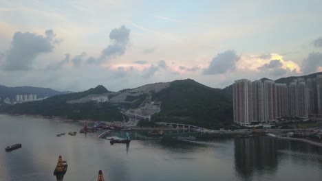 4K-footage-of-Tseung-Kwan-O-,-Hong-Kong-at-aerial-view