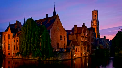 Famoso-vista-de-brujas,-Bélgica