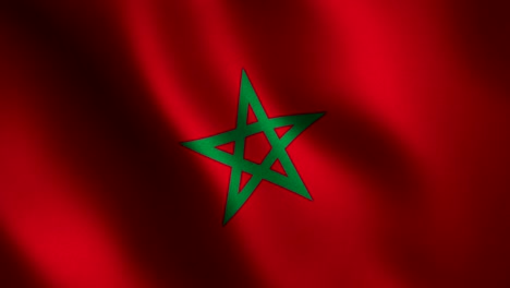 Morocco-flag-waving-3d.-Abstract-background.-Loop-animation.