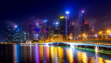 Singapur-Nacht-Stadtbild-4K-Zeitraffer