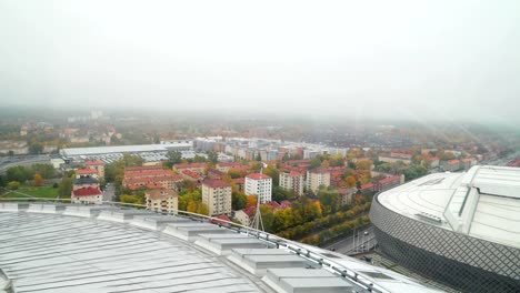 Aerial-view-of-the-roofs-of-the-houses-in-Stockholm-Sweden