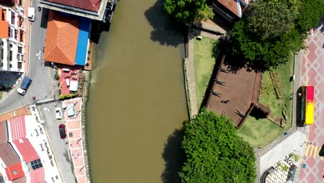 Aerial-view-of-Malacca-cityscape-at-daytime