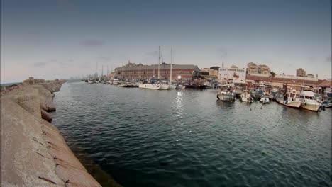 Time-lapse-Tel-Aviv-Jaffa-harbour-wide