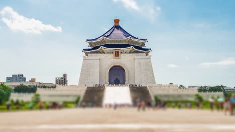 Time-lapse-Chiang-Kai-shek-Memorial-Hall,-Taiwan