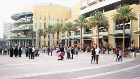 dubai-mall-wallking-Straße-Zeitraffer