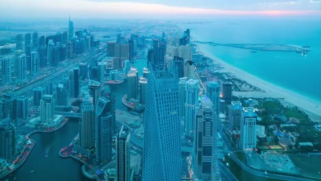 sunset-dubai-high-view-time-lapse