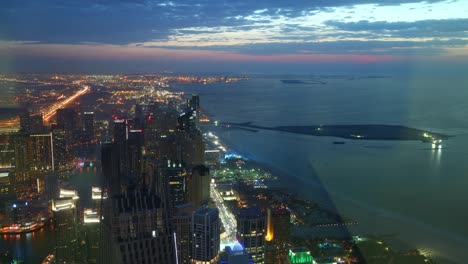 Luz-de-noche-de-vista-de-lapso-de-tiempo-de-dubai