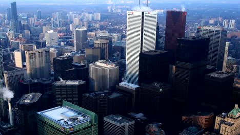 Timelapse-Luftaufnahme-in-Toronto-city-center